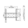 Uchwyt do TV ekonomiczny Maclean MC-937, max VESA 200x200, 23-42", 45kg, czarny - 1146621