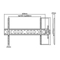 Uchwyt do TV ekonomiczny Maclean MC-939, max vesa 600x400, 37-70", 45kg, czarny - 1146633