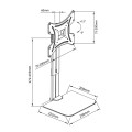 Uchwyt na ścianę do TV z półką Maclean max. 20kg max. VESA 200x200 dla TV 15-42" MC-451 - 1680894
