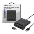 Czytnik kart chipowych ID Qoltec SCR-0642 | USB 2.0 + adapter USB-C - 1009958
