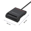 Czytnik kart chipowych ID Qoltec SCR-0642 | USB 2.0 + adapter USB-C - 1009962