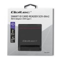 Czytnik kart chipowych ID Qoltec SCR-0642 | USB 2.0 + adapter USB-C - 1009959
