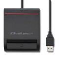 Czytnik kart chipowych ID Qoltec SCR-0642 | USB 2.0 + adapter USB-C - 1009960
