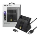 Czytnik kart chipowych ID Qoltec SCR-0643 | USB 2.0 + adapter USB-C - 1009973