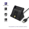 Czytnik kart chipowych ID Qoltec SCR-0643 | USB 2.0 + adapter USB-C - 1009978