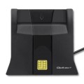 Czytnik kart chipowych ID Qoltec SCR-0643 | USB 2.0 + adapter USB-C - 1009976