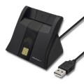 Czytnik kart chipowych ID Qoltec SCR-0643 | USB 2.0 + adapter USB-C - 1009974