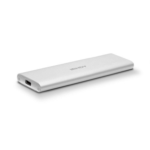 Obudowa na dysk LINDY M.2 SATA - USB-C 3.2 Gen2 srebrna - 1898166