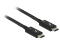 Kabel Delock Thunderbolt  USB C 3 M/M czarny 0.5m - 1039067