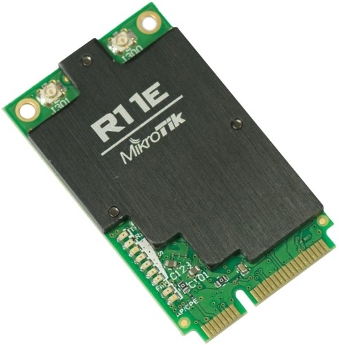MIKROTIK R11e-2HnD 2.4GHz 802.11b/g/n high power miniPCI-e card uFl connectors - 1898692