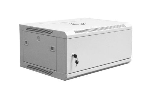 Szafa wisząca DIGITUS 19" 4U 600/450 drzwi blaszane (RAL 7035) - 981158