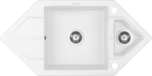 Zlewozmywak granitowy 1.5-komorowy z ociekaczem - Space-Saver ZQP A653 5908212063934