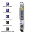 Listwa zasilająca antyprzepięciowa Qoltec Quick Switch | 6 gniazd | 3m | szara - 1385859