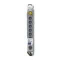 Listwa zasilająca antyprzepięciowa Qoltec Quick Switch | 8 gniazd | 3m | szara - 1385948