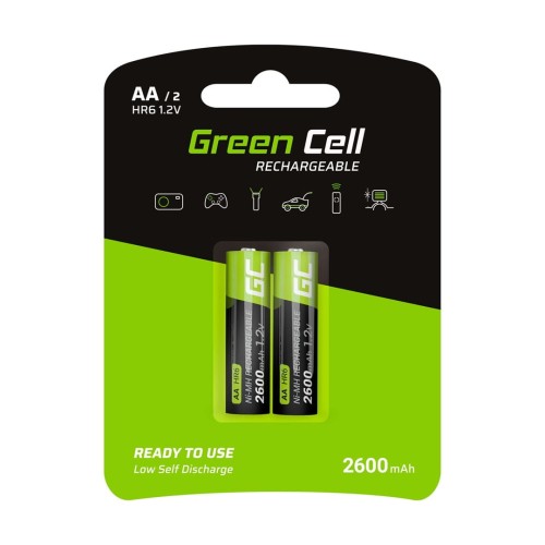 GREEN CELL AKUMULATORKI PALUSZKI 2X AA R6 2600MAH - 1640079