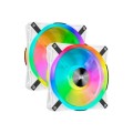 Zestaw dwóch wentylatorów iCUE QL140 RGB PWM 140 mm WHITE z kontrolerem Lighting Node CORE - 1904823