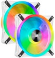 Zestaw dwóch wentylatorów iCUE QL140 RGB PWM 140 mm WHITE z kontrolerem Lighting Node CORE - 1317927