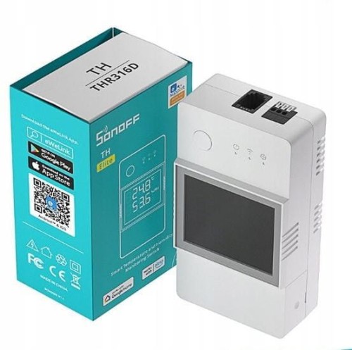 SONOFF TH Elite | THR320D | Przekaźnik Wifi z funkcją pomiaru temperatury oraz wilgotności - 1907619