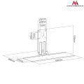 Uchwyt na klawiaturę Maclean MC-756 VESA 75x75 oraz 100x100 dodatek do uchwytów monitora - 1875606