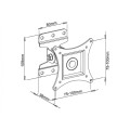 Uchwyt ścienny Techly 13"-30", 23kg obrotowy - 1330568