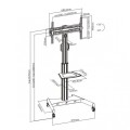 Stojak mobilny Techly 32''-65'', 35kg uchylny - 1197844