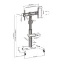 Stojak mobilny Techly 32''-65'', 35kg uchylny - 1463099