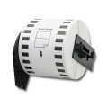 Taśma Qoltec do BROTHER DK-22205 | 62mm x 30,48m | Biała/ Czarny nadruk | Rolka z uchwytem - 1386250