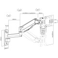 Uchwyt ścienny Techly 17"-32", 8kg Sprężyna Gazowa - 1462996