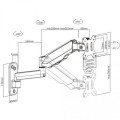 Uchwyt ścienny Techly 17"-32", 8kg Sprężyna Gazowa - 1125674