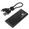 Obudowa dysku Maclean, SSD M.2, NVMe (PCIe), NGFF (SATA), USB 3.1, rozmiary 2230/2240/2260/2280, aluminiowa obudowa, MCE443 - 1332845