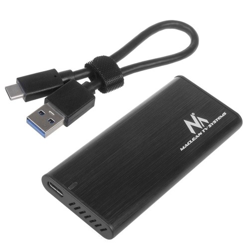 Obudowa dysku Maclean, SSD M.2, NVMe (PCIe), NGFF (SATA), USB 3.1, rozmiary 2230/2240/2260/2280, aluminiowa obudowa, MCE443 - 1332845