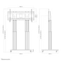 Stojak podłogowy Neomounts PLASMA-M2600BLACK 70"-120" 250kg - 1306301