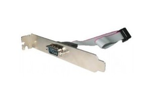 Gniazdo na śledziu Gembird CC-DB9-RECEPTACLE do obudowy (DB9M-COM)