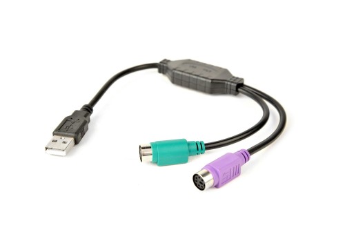 Adapter USB-PS/2 x2 Gembird 0,3 m (czarny) - 1832959