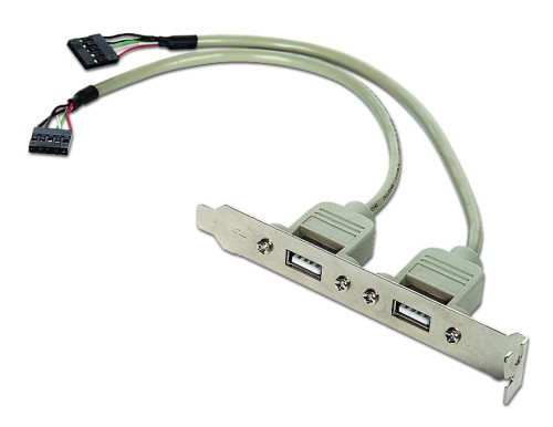 Gniazdo, śledź Gembird CC-USB-RECEPTACLE do obudowy 2x USB 2.0 - 1822076