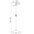 Stojak podłogowy Techly 13"-27", 22kg regulowany - 1310329