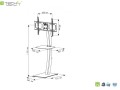 Stojak podłogowy Techly 32"-70", 68kg z półką - 1366293