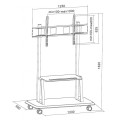 Stojak mobilny Techly 55"-120" 150kg z półką - 1310337