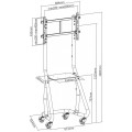 Stojak mobilny Techly 37''-80'', 80kg z półką - 1366634