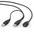 Kabel podwójny USB 2.0 Gembird AMX2-AF (0,9 m) - 1822158