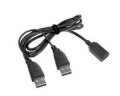 Kabel podwójny USB 2.0 Gembird AMX2-AF (0,9 m) - 410135