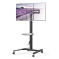 Stojak mobilny Techly 32"-70", 40kg regulowany z półką - 1467866