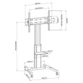 Stojak mobilny Techly 50"-92", 70kg, z półką AV - 1525285