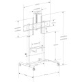 Stojak mobilny Techly do tablicy interaktywnej 52"-110", 120kg z półką - 1674903