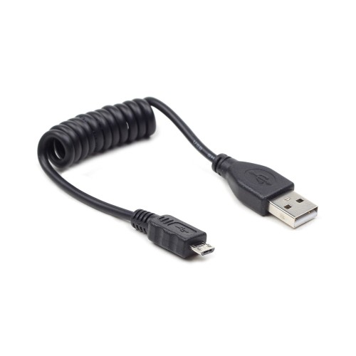 Kabel micro USB-USB 2.0, spirala Gembird AM-BM (0,2-0,6 m) - 1821921