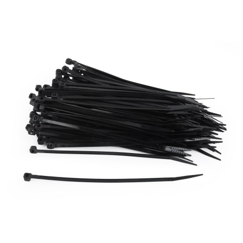 Opaski zaciskowe nylonowe Gembird 150 mm x 3.6 mm odporne na UV czarne (100 szt.) - 1834207