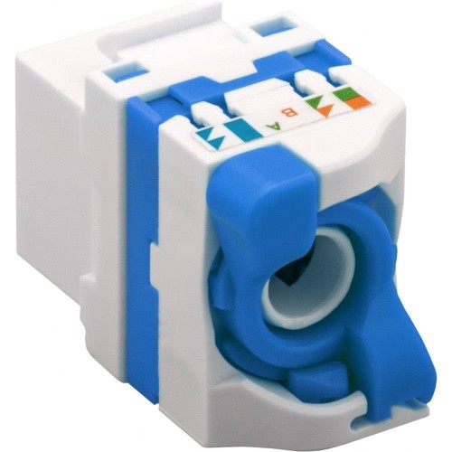 Moduł Keystone Techly RJ45 U/UTP Cat.6a samozaciskowy biały - 1400466