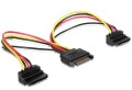 Rozdzielacz zasilania kątowy 2x SATA Gembird CC-SATAM2F-02 (0,15 m) - 1822149