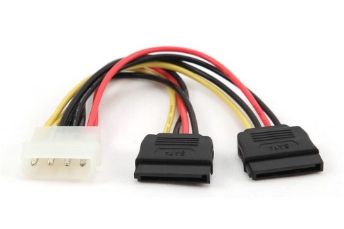 Przejściówka zasilania do dysków 2x SATA Gembird CC-SATA-PSY (0,15 m) - 899952