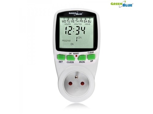 Włącznik czasowy - timer cyfrowy GreenBlue GB105 16 programów max 240 programów - 983787